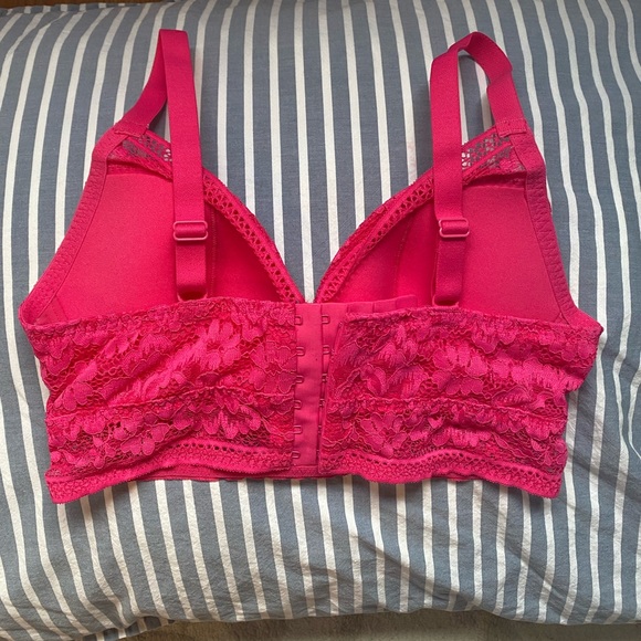 Knix Longline lace bra Hot Pink size S - Picture 2 of 4